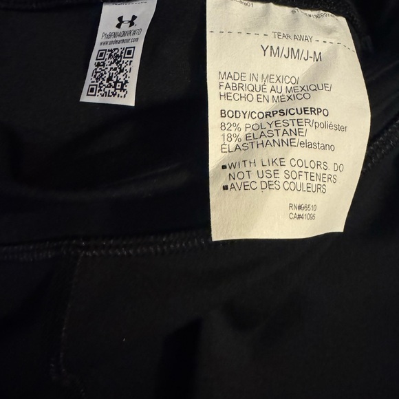 Under Armour Girls Motion Solid Ankle Leggings – Size Medium – Black - Picture 3 of 4